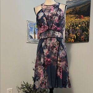 Anthropologie The Odells Silk Watercolor Dress